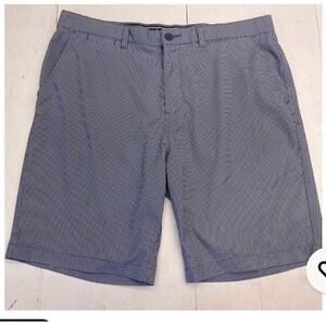 Johnnie O Mens Shorts Patterned Stretch Casual Golf Shorts Size 34 Blue White